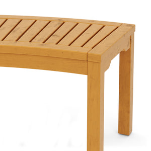 Gartenbank Holz BRIARA gebogen 147 cm