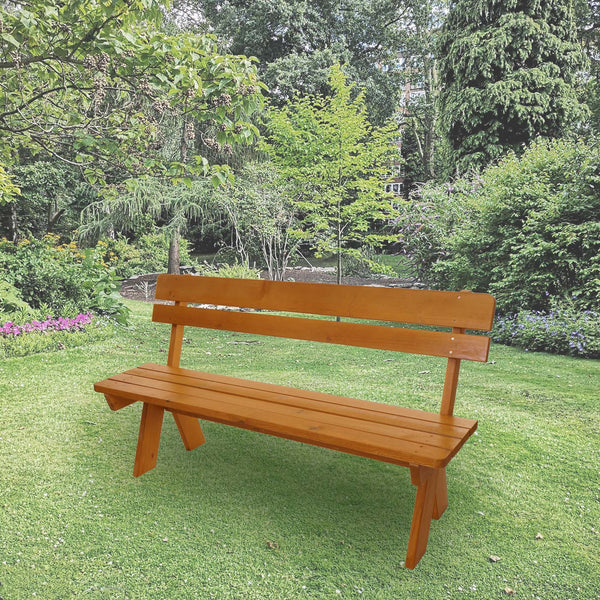 Gartenbank Holzbank Gastro-Qualität Massiv-Holz 148cm honig