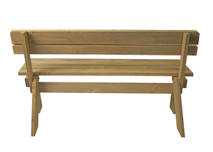 Gartenbank Holzbank Gastro-Qualität Massiv-Holz 148cm natur