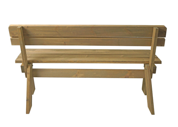 Gartenbank Holzbank Gastro-Qualität Massiv-Holz 148cm natur