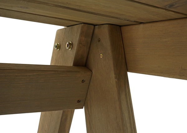 Gartenbank Holzbank Gastro-Qualität Massiv-Holz 148cm natur