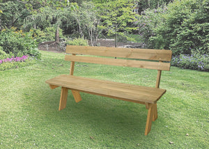 Gartenbank Holzbank Gastro-Qualität Massiv-Holz 148cm natur