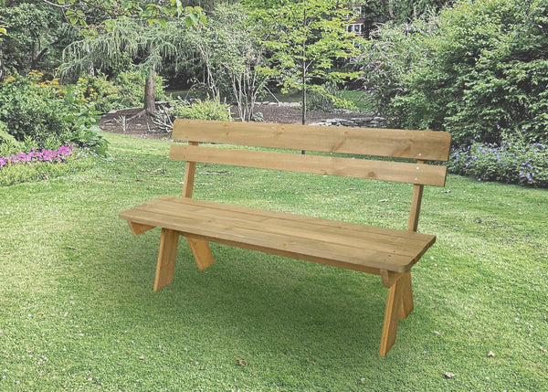 Gartenbank Holzbank Gastro-Qualität Massiv-Holz 148cm natur