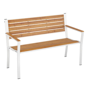 Gartenbank MARLENE 127 cm natur/weiss