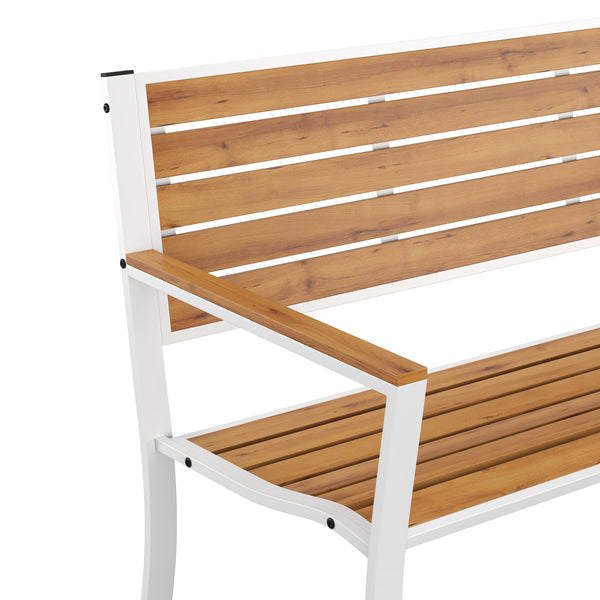 Gartenbank MARLENE 127 cm natur/weiss