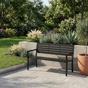 Gartenbank MARLENE 127 cm schwarz