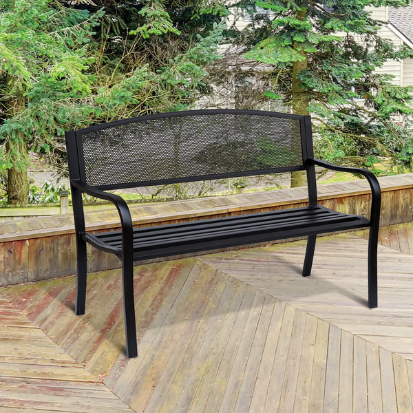 Gartenbank Metall 2-Sitzer Metallbank 127cm