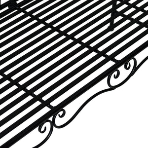 Gartenbank Metall 2-Sitzer Metallbank schwarz