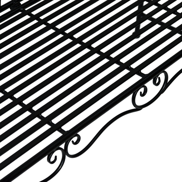 Gartenbank Metall 2-Sitzer Metallbank schwarz