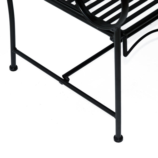 Gartenbank Metall 2-Sitzer Metallbank schwarz