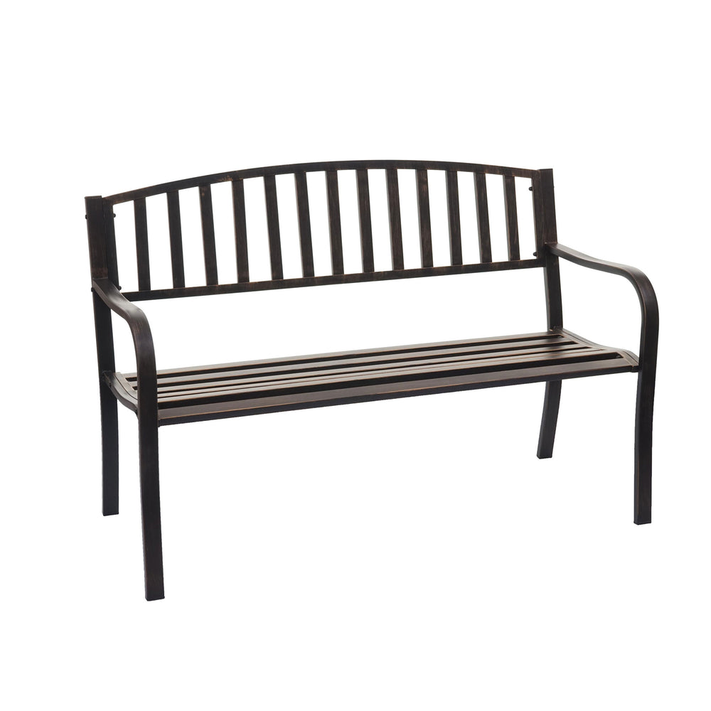 Gartenbank Metall 2 Sitzer vintage bronze 127cm