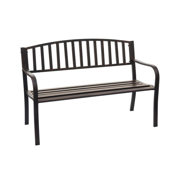 Gartenbank Metall 2 Sitzer vintage bronze 127cm