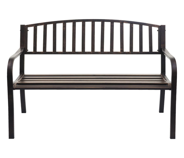 Gartenbank Metall 2 Sitzer vintage bronze 127cm