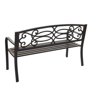 Gartenbank Metall 2 Sitzer vintage bronze 127cm