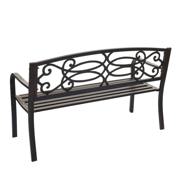 Gartenbank Metall 2 Sitzer vintage bronze 127cm