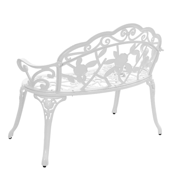 Gartenbank Monfalcone Gusseisen im Antik-Design Weiss