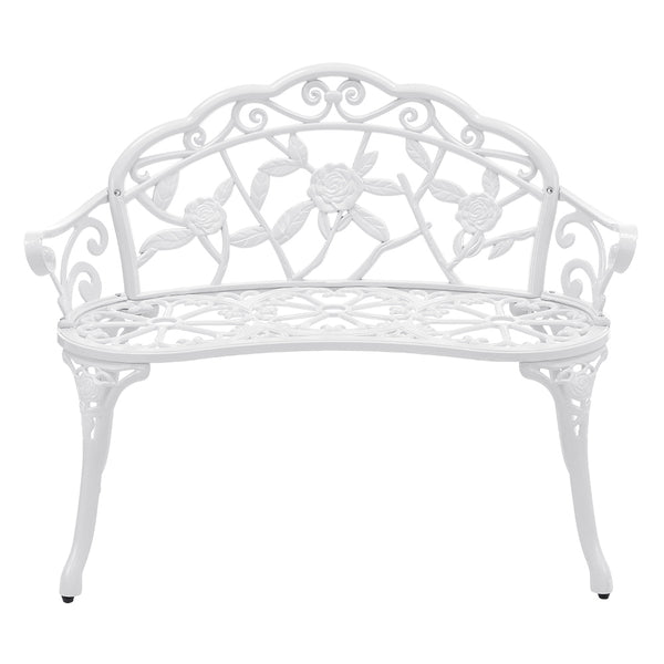 Gartenbank Monfalcone Gusseisen im Antik-Design Weiss