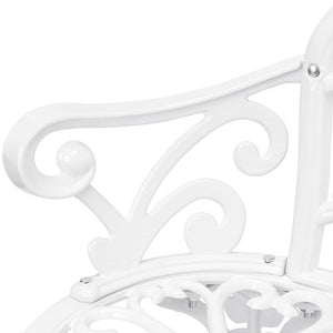 Gartenbank Monfalcone Gusseisen im Antik-Design Weiss