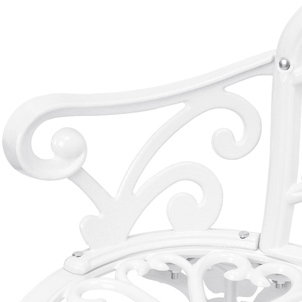 Gartenbank Monfalcone Gusseisen im Antik-Design Weiss