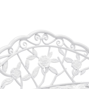Gartenbank Monfalcone Gusseisen im Antik-Design Weiss