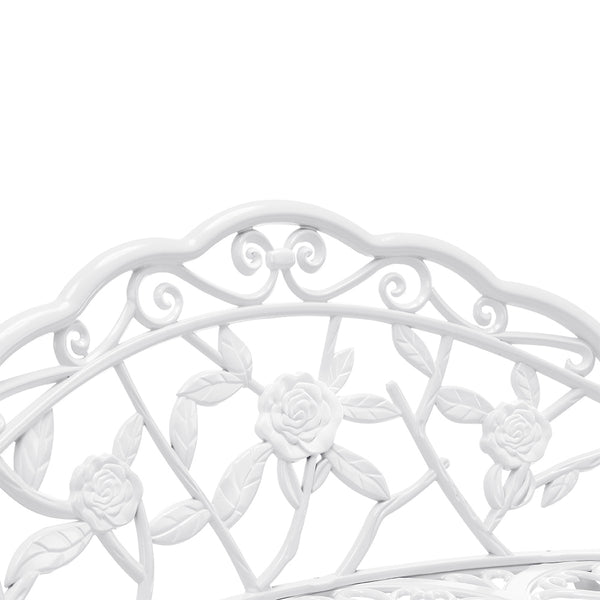 Gartenbank Monfalcone Gusseisen im Antik-Design Weiss