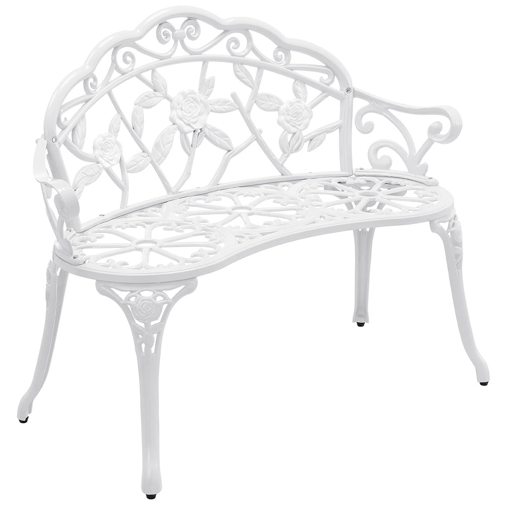Gartenbank Monfalcone Gusseisen im Antik-Design Weiss