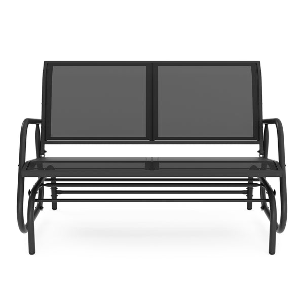 Gartenbank Schaukelbank PROMETEUS 120 cm schwarz