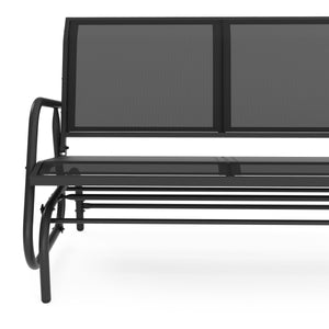 Gartenbank Schaukelbank PROMETEUS 120 cm schwarz