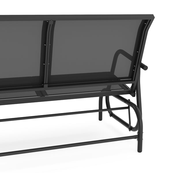 Gartenbank Schaukelbank PROMETEUS 120 cm schwarz