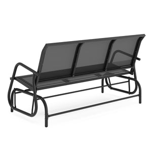 Gartenbank Schaukelbank PROMETEUS 147 cm schwarz