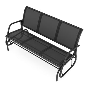 Gartenbank Schaukelbank PROMETEUS 147 cm schwarz