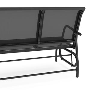 Gartenbank Schaukelbank PROMETEUS 147 cm schwarz
