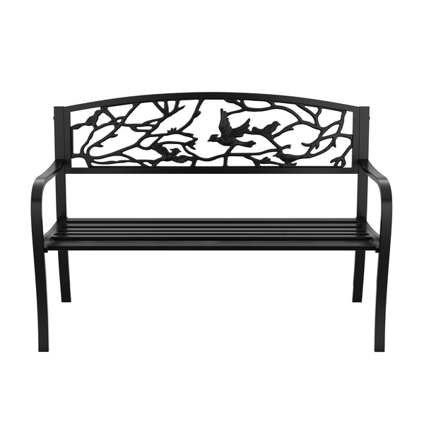 Gartenbank VERONICA 127 cm schwarz