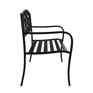 Gartenbank VERONICA 127 cm schwarz