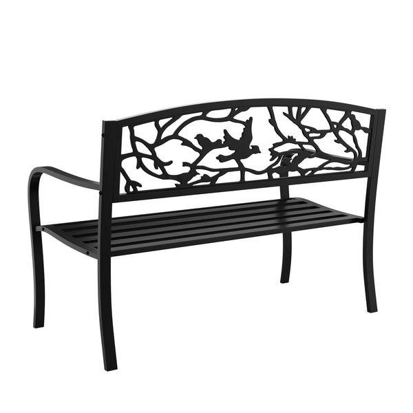 Gartenbank VERONICA 127 cm schwarz