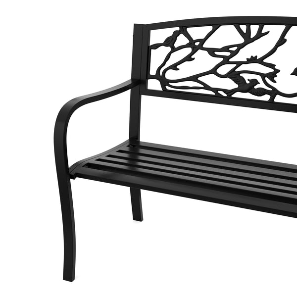 Gartenbank VERONICA 127 cm schwarz