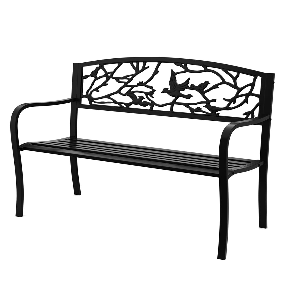 Panca da giardino VERONICA 127 cm nera