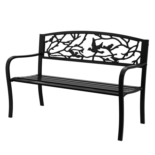 Gartenbank VERONICA 127 cm schwarz