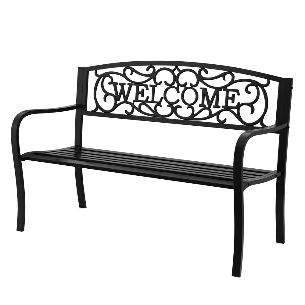 Panca da giardino ZLATA, 127 cm, nera