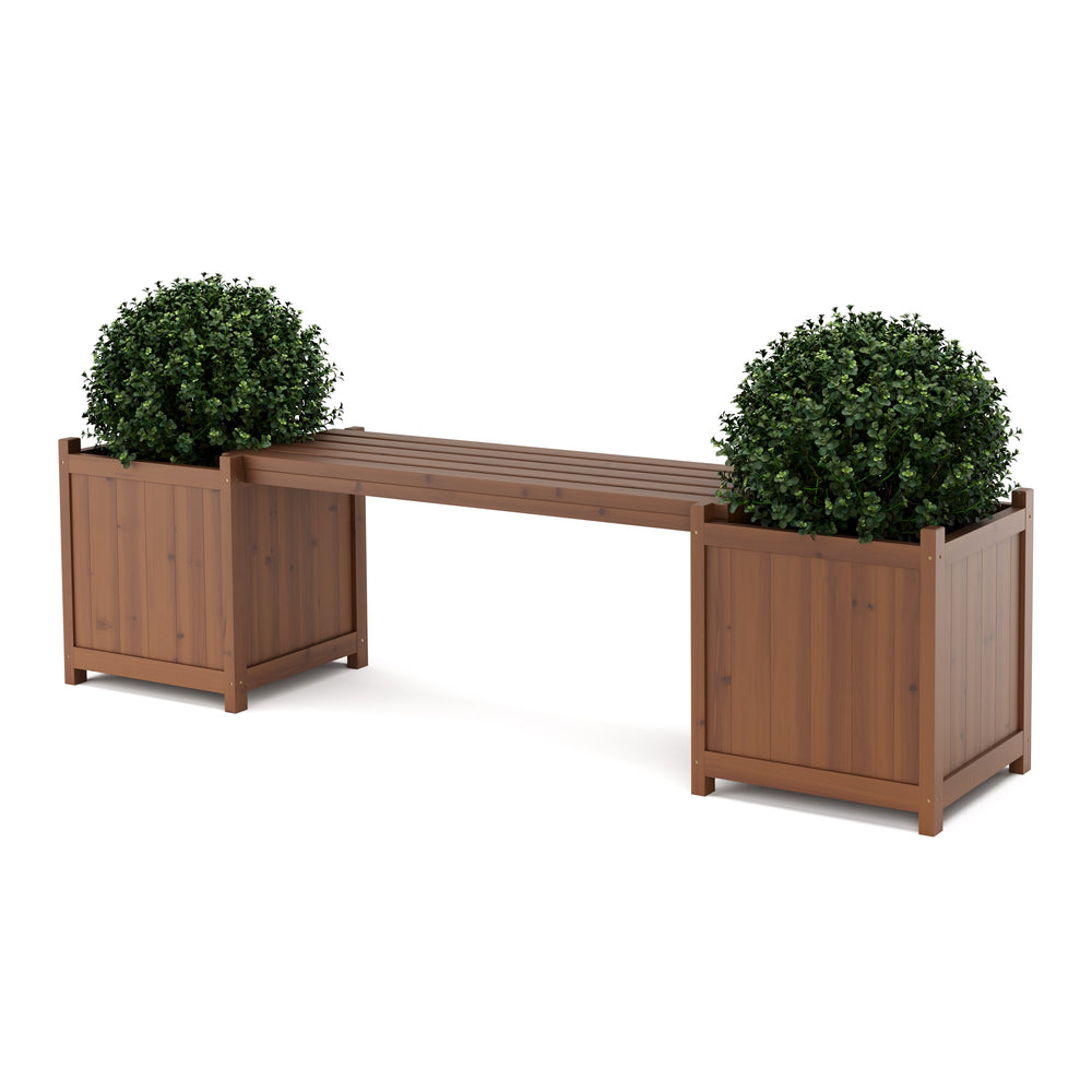 Panca da giardino con fioriera 174 cm