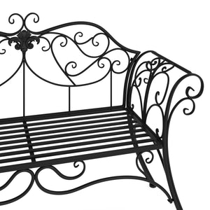 Gartenbank RAMONA 132 cm schwarz