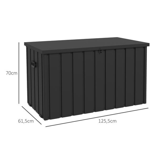 Gartenbox 450L Kissenbox Metall 125x61x70cm Aufbewahrungsbox