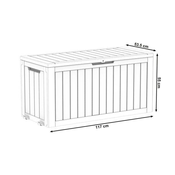 Gartenbox ZINO 117 x 54 x 55 cm schwarz