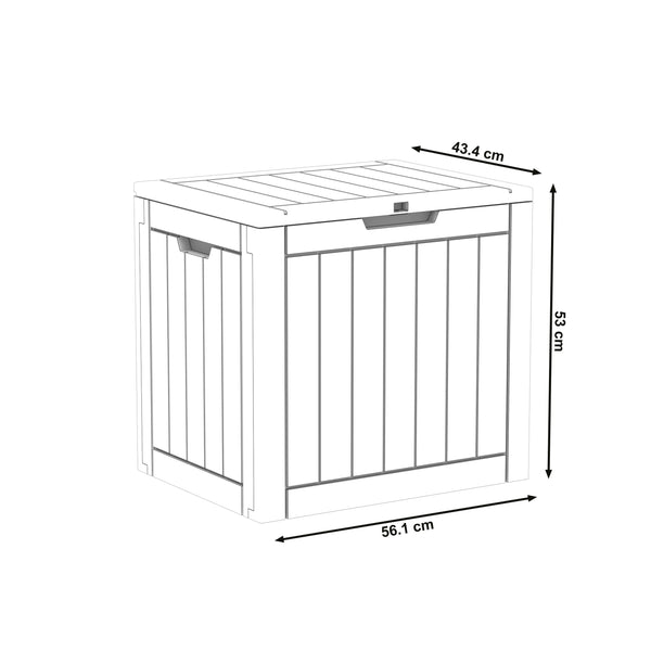 Gartenbox ZINO 56 x 44 x 53 cm grau