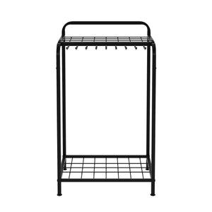 Gartengeräte Organizer Metall WES 43 x 31 x 73 cm schwarz
