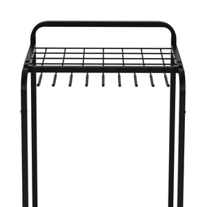 Gartengeräte Organizer Metall WES 43 x 31 x 73 cm schwarz