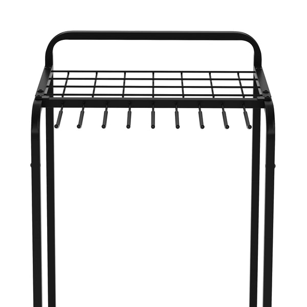 Gartengeräte Organizer Metall WES 43 x 31 x 73 cm schwarz