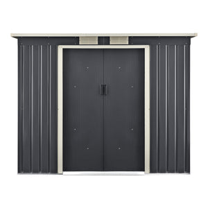 Gartenhaus 213x130x173cm Stahlblech mit Pultdach