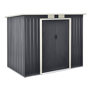 Gartenhaus 213x130x173cm Stahlblech mit Pultdach