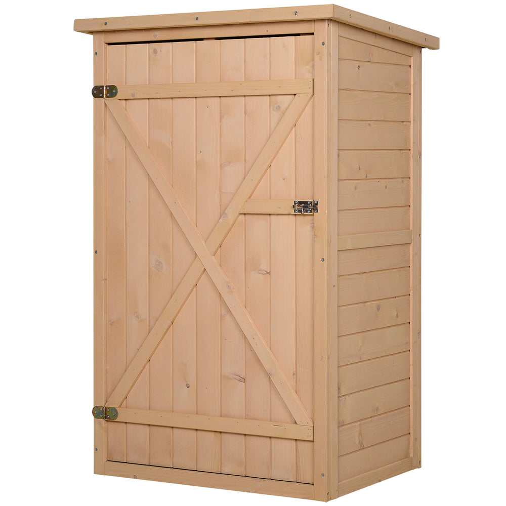 Casetta da giardino, casetta per attrezzi, legno naturale, 75x56x115cm